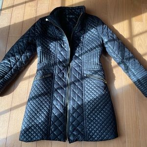 Via Spiga black quilted winter coat size small